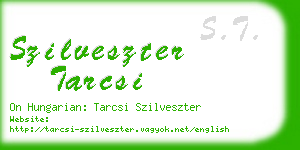 szilveszter tarcsi business card